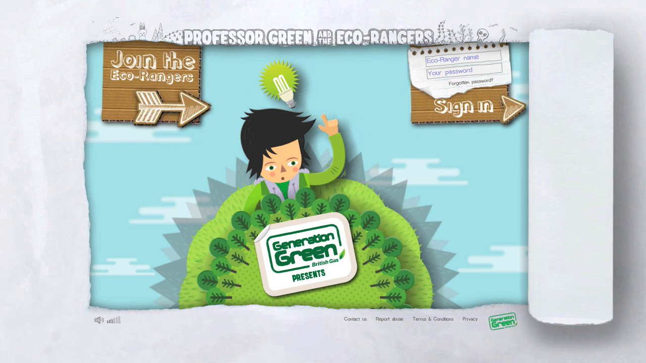 A screenshot of eco-themed platform game