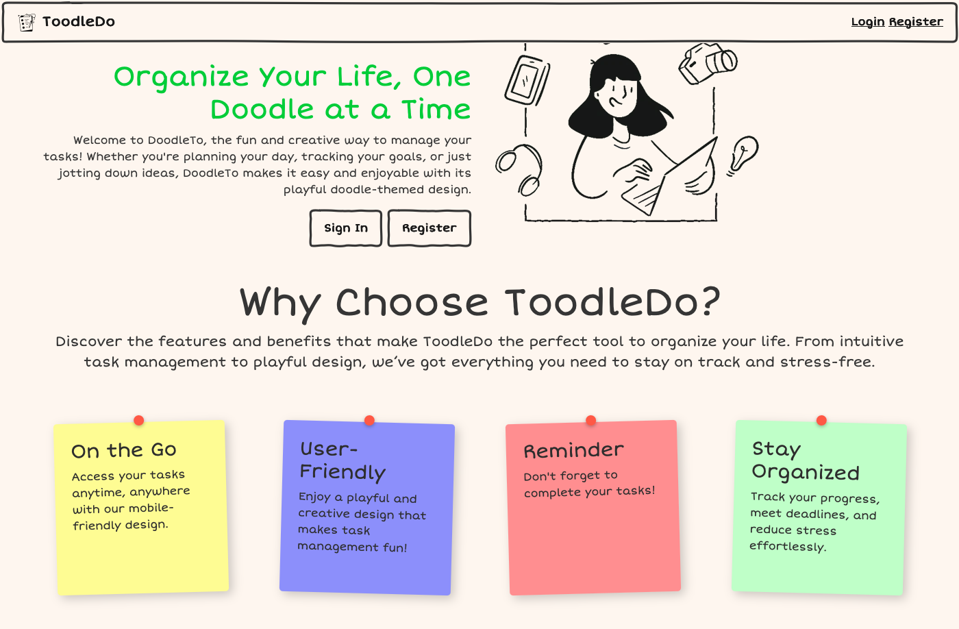 A screenshot of a productivity app with a clean and modern design